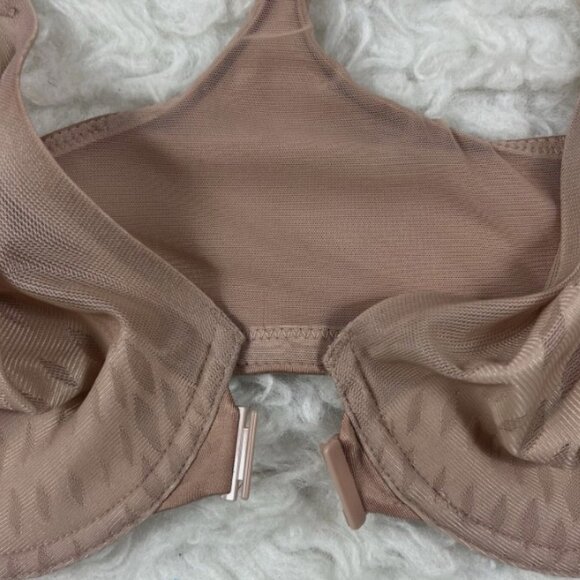 Wacoal Elevated Allure Front Close Underwire Racerback Bra 32DD Tan Nude 855436 - Picture 3 of 5